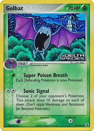 Golbat (43/113) (Stamped) [EX: Delta Species] Pokemon Single Pokémon  | Multizone: Comics And Games