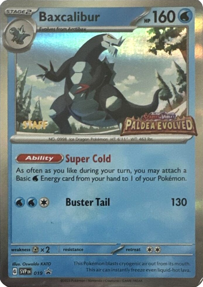 Baxcalibur (019) (Staff) [Scarlet & Violet: Black Star Promos] Pokemon Single Pokémon  | Multizone: Comics And Games