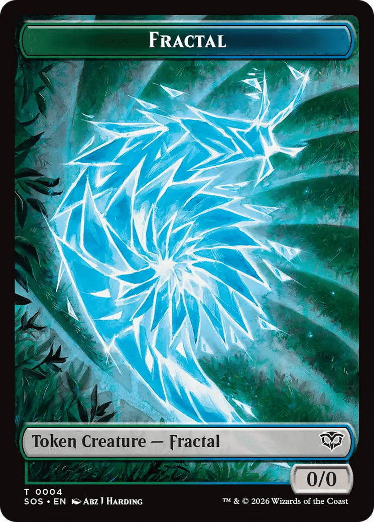 Fractal (0004) // Spirit (0010) Double-Sided Token [Secrets of Strixhaven Tokens] MTG Single Magic: The Gathering  | Multizone: Comics And Games