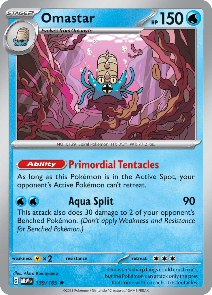 Omastar (139/165) [Scarlet & Violet 151] Pokemon Single Pokémon  | Multizone: Comics And Games