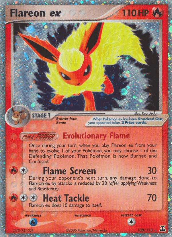 Flareon ex (108/113) [EX: Delta Species] Pokemon Single Pokémon  | Multizone: Comics And Games