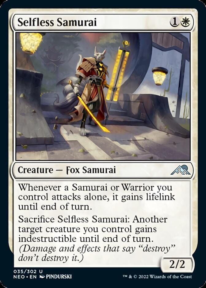 Selfless Samurai [Kamigawa: Neon Dynasty] MTG Single Magic: The Gathering  | Multizone: Comics And Games