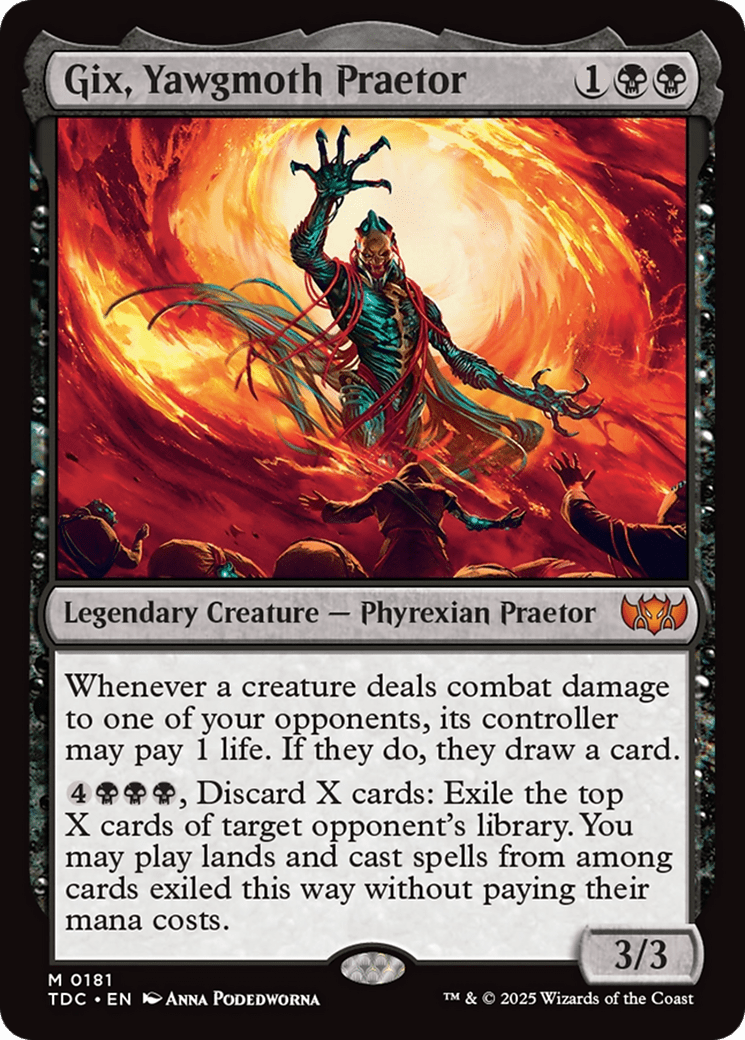 Gix, Yawgmoth Praetor [Tarkir: Dragonstorm Commander] MTG Single Magic: The Gathering  | Multizone: Comics And Games