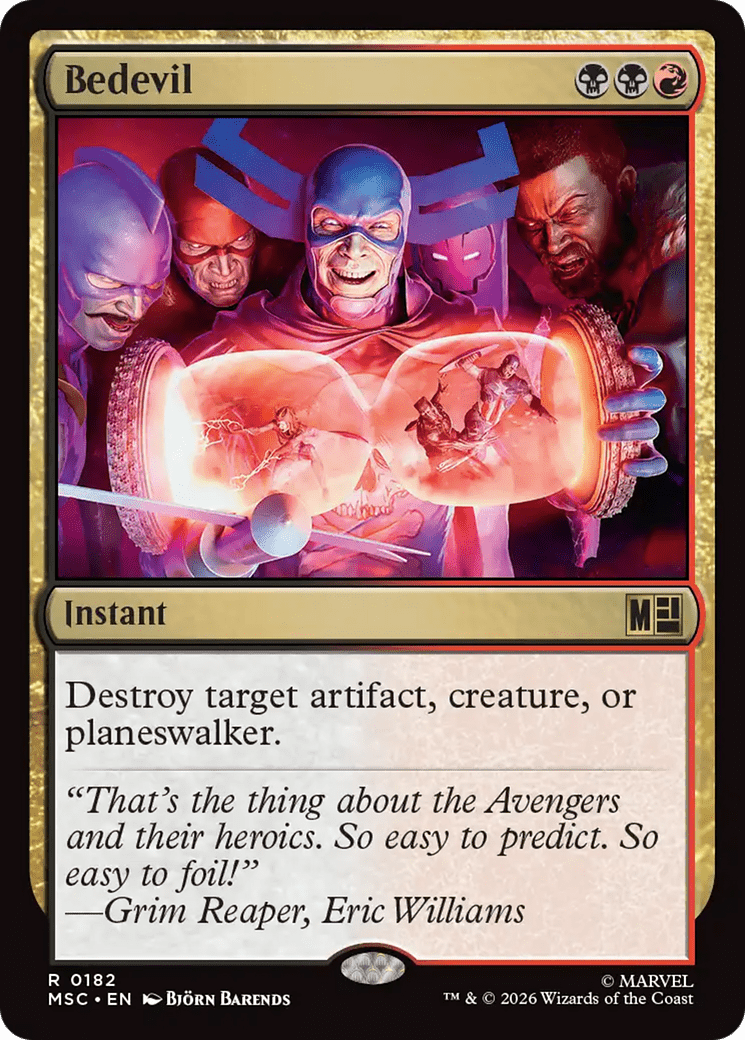 Bedevil (Surge Foil) [Marvel Super Heroes Commander] MTG Single Magic: The Gathering  | Multizone: Comics And Games