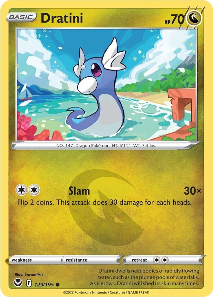 Dratini (129/195) [Sword & Shield: Silver Tempest] Pokemon Single Pokémon  | Multizone: Comics And Games