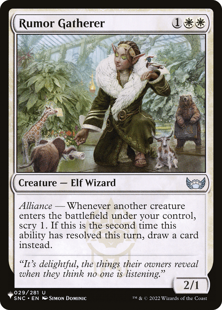 Rumor Gatherer [The List] MTG Single Magic: The Gathering  | Multizone: Comics And Games