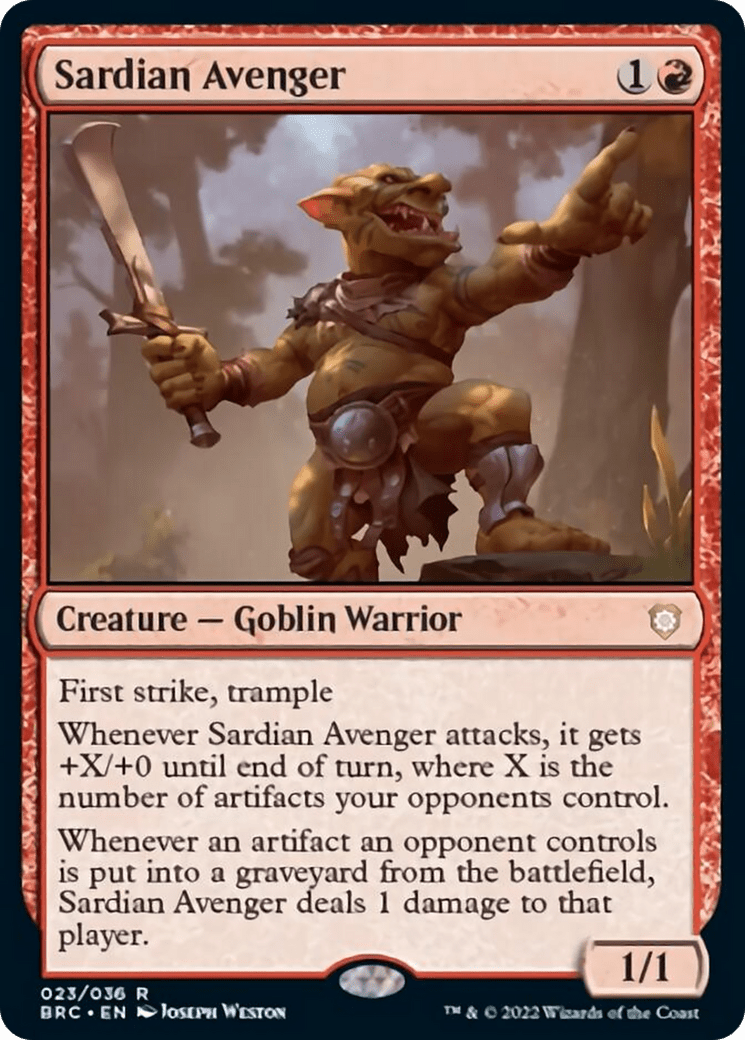 Sardian Avenger [The Brothers' War Commander] MTG Single Magic: The Gathering  | Multizone: Comics And Games