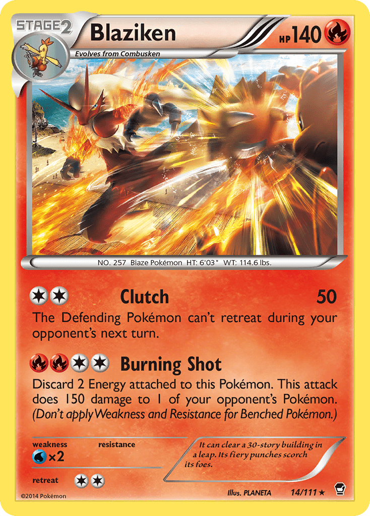 Blaziken (14/111) [XY: Furious Fists] Pokemon Single Pokémon  | Multizone: Comics And Games