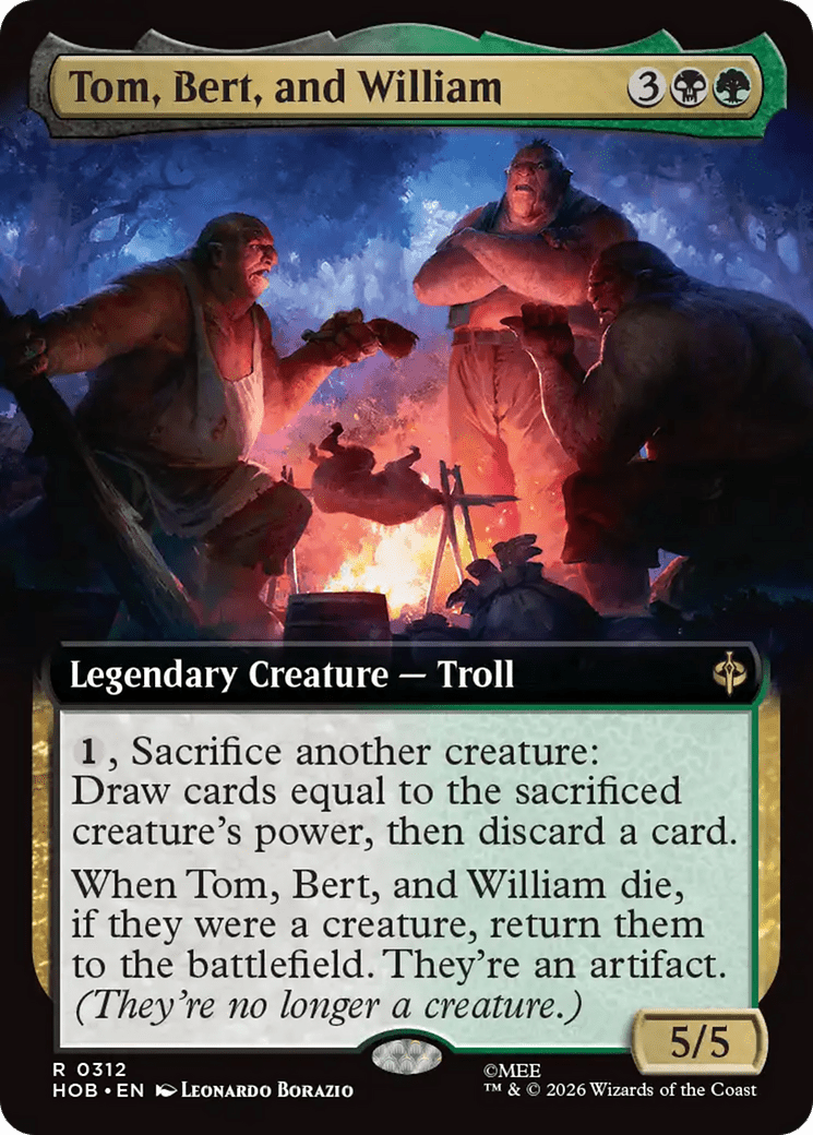 Tom, Bert, and William (Extended Art) [The Hobbit] MTG Single Magic: The Gathering  | Multizone: Comics And Games