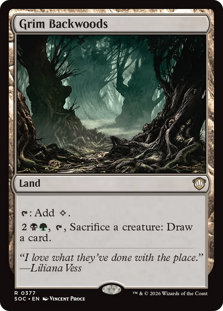Grim Backwoods [Secrets of Strixhaven Commander] MTG Single Magic: The Gathering  | Multizone: Comics And Games