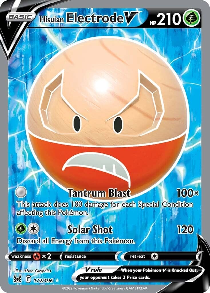 Hisuian Electrode V (172/196) [Sword & Shield: Lost Origin] Pokemon Single Pokémon  | Multizone: Comics And Games