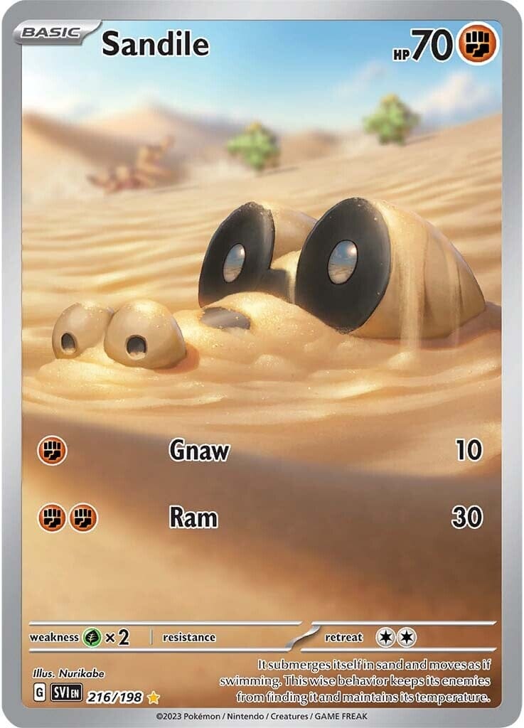 Sandile (216/198) [Scarlet & Violet: Base Set] Pokemon Single Pokémon  | Multizone: Comics And Games