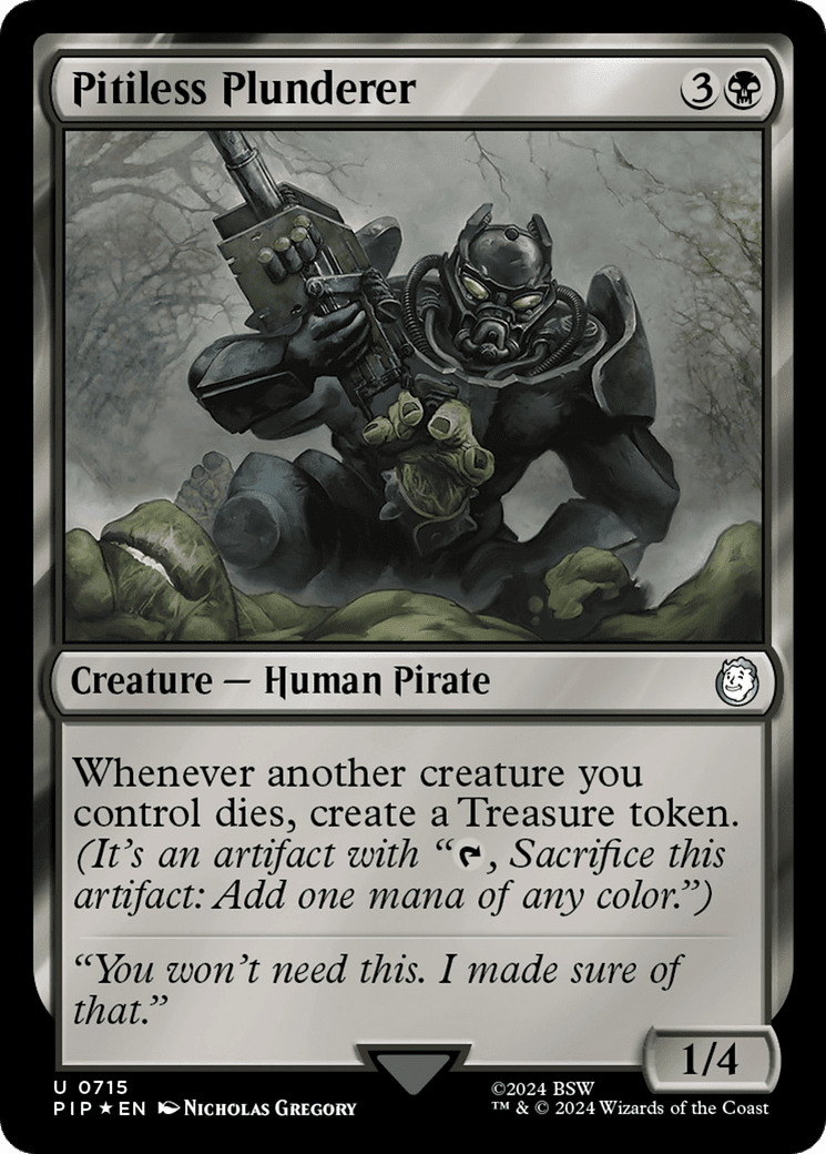Pitiless Plunderer (Surge Foil) [Fallout] MTG Single Magic: The Gathering  | Multizone: Comics And Games