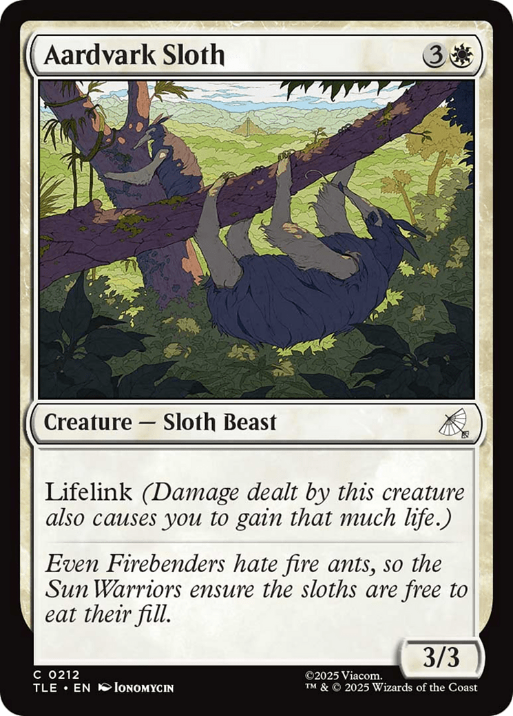 Aardvark Sloth [Avatar: The Last Airbender: Eternal-Legal] MTG Single Magic: The Gathering  | Multizone: Comics And Games