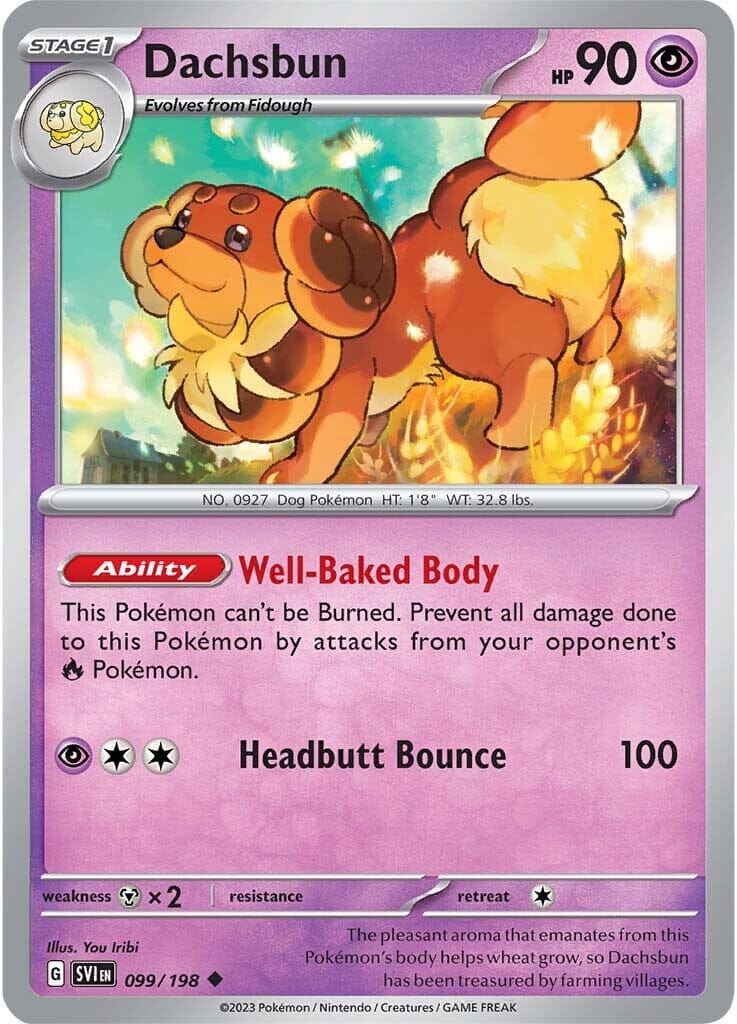 Dachsbun (099/198) [Scarlet & Violet: Base Set] Pokemon Single Pokémon  | Multizone: Comics And Games