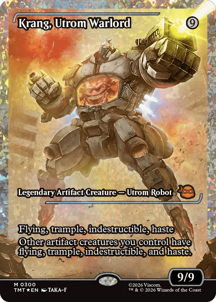 Krang, Utrom Warlord (Showcase) (Fracture Foil) [Teenage Mutant Ninja Turtles] MTG Single Magic: The Gathering  | Multizone: Comics And Games