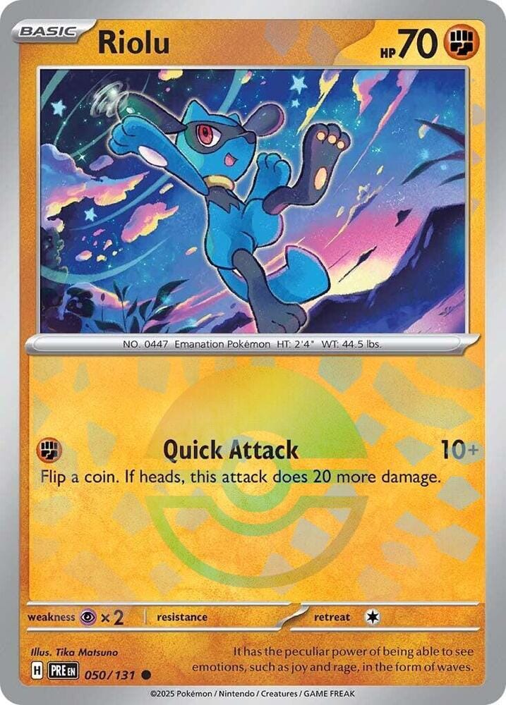 Riolu (050/131) (Poke Ball Pattern) [Scarlet & Violet: Prismatic Evolutions] Pokemon Single Pokémon  | Multizone: Comics And Games