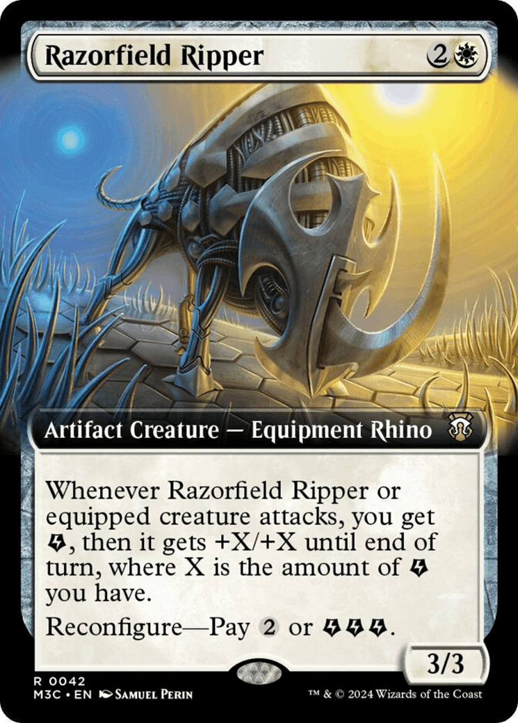Razorfield Ripper (Extended Art) (Ripple Foil) [Modern Horizons 3 Commander] MTG Single Magic: The Gathering  | Multizone: Comics And Games