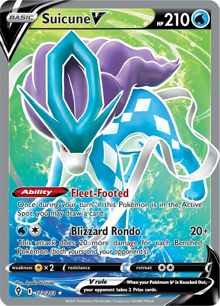 Suicune V (173/203) [Sword & Shield: Evolving Skies] Pokemon Single Pokémon  | Multizone: Comics And Games