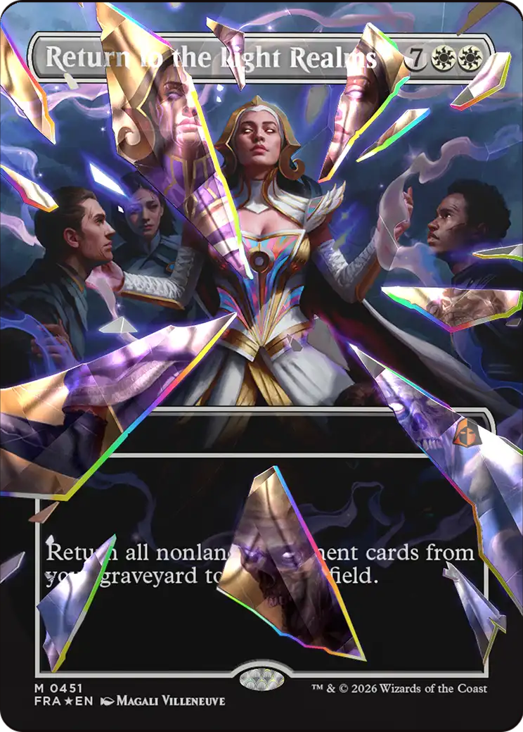 Return to the Light Realms (Borderless) (Facet Foil) (0415) [Reality Fracture] MTG Single Magic: The Gathering  | Multizone: Comics And Games