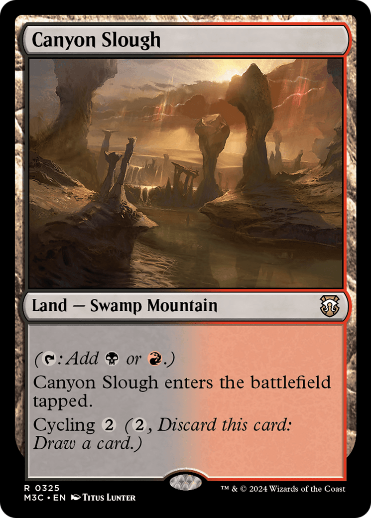 Canyon Slough (Ripple Foil) [Modern Horizons 3 Commander] MTG Single Magic: The Gathering  | Multizone: Comics And Games