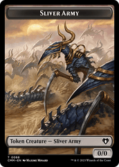 Sliver Army // Sliver Double-Sided Token [Commander Masters Tokens] MTG Single Magic: The Gathering  | Multizone: Comics And Games