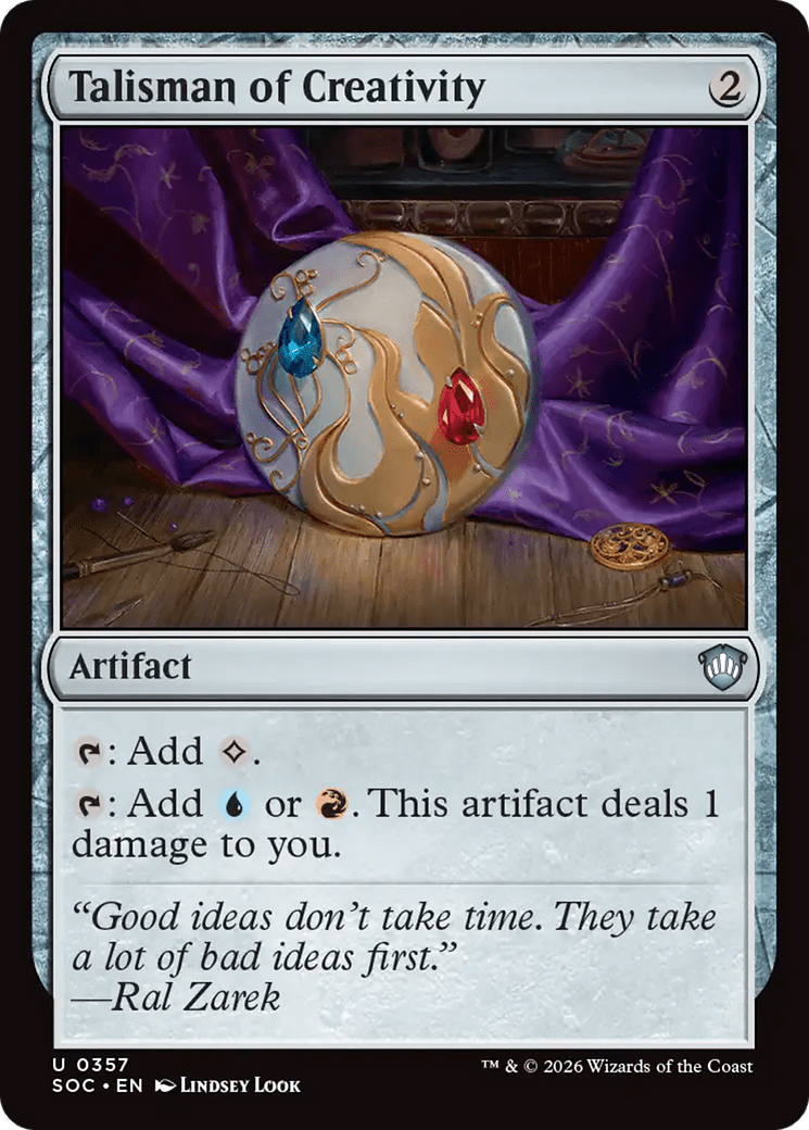 Talisman of Creativity [Secrets of Strixhaven Commander] MTG Single Magic: The Gathering  | Multizone: Comics And Games