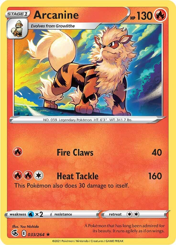 Arcanine (033/264) [Sword & Shield: Fusion Strike] Pokemon Single Pokémon  | Multizone: Comics And Games