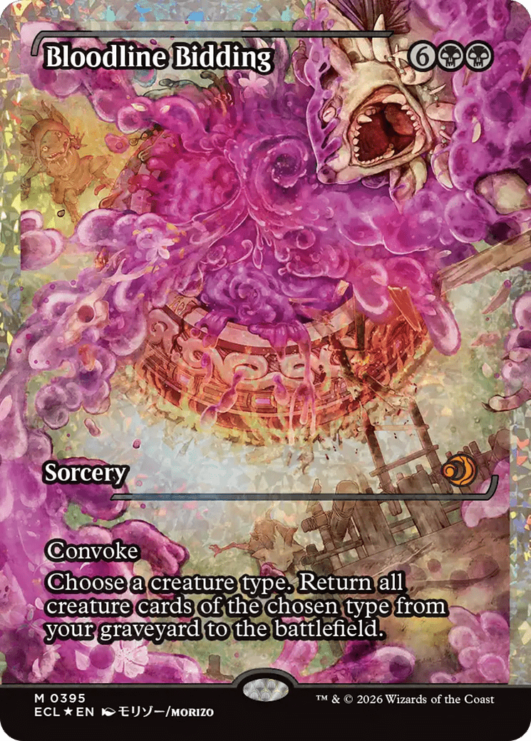 Bloodline Bidding (Showcase) (Fracture Foil) [Lorwyn Eclipsed] MTG Single Magic: The Gathering  | Multizone: Comics And Games