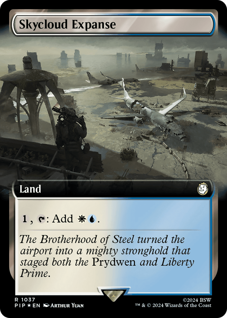 Skycloud Expanse (Extended Art) (Surge Foil) [Fallout] MTG Single Magic: The Gathering  | Multizone: Comics And Games