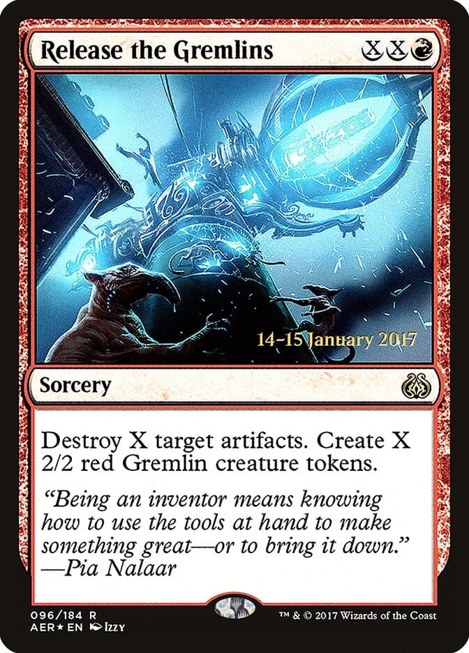 Release the Gremlins [Aether Revolt Prerelease Promos] MTG Single Magic: The Gathering  | Multizone: Comics And Games