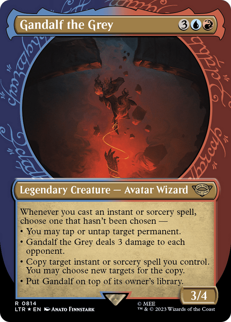 Gandalf the Grey (Showcase) (Surge Foil) [The Lord of the Rings: Tales of Middle-Earth] MTG Single Magic: The Gathering  | Multizone: Comics And Games