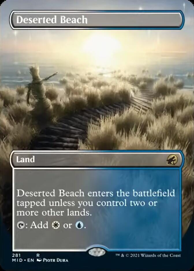 Deserted Beach (Borderless Alternate Art) [Innistrad: Midnight Hunt] MTG Single Magic: The Gathering  | Multizone: Comics And Games