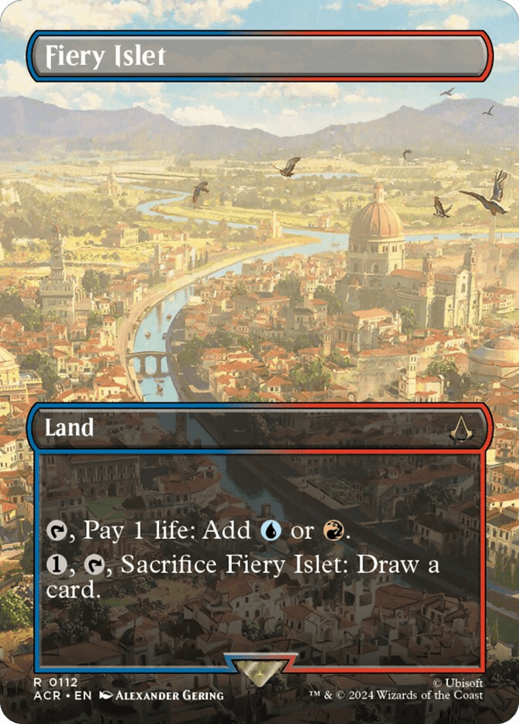 Fiery Islet (Borderless) [Assassin's Creed] MTG Single Magic: The Gathering  | Multizone: Comics And Games