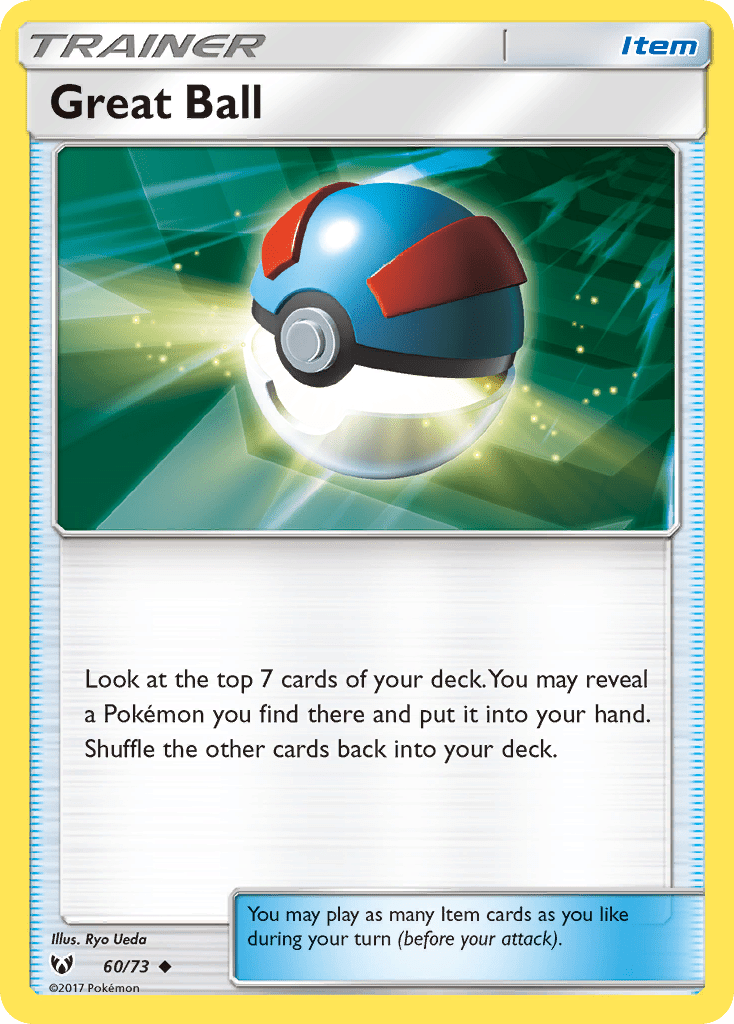 Great Ball (60/73) [Sun & Moon: Shining Legends] Pokemon Single Pokémon  | Multizone: Comics And Games