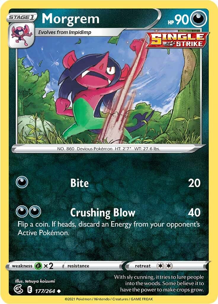 Morgrem (177/264) [Sword & Shield: Fusion Strike] Pokemon Single Pokémon  | Multizone: Comics And Games