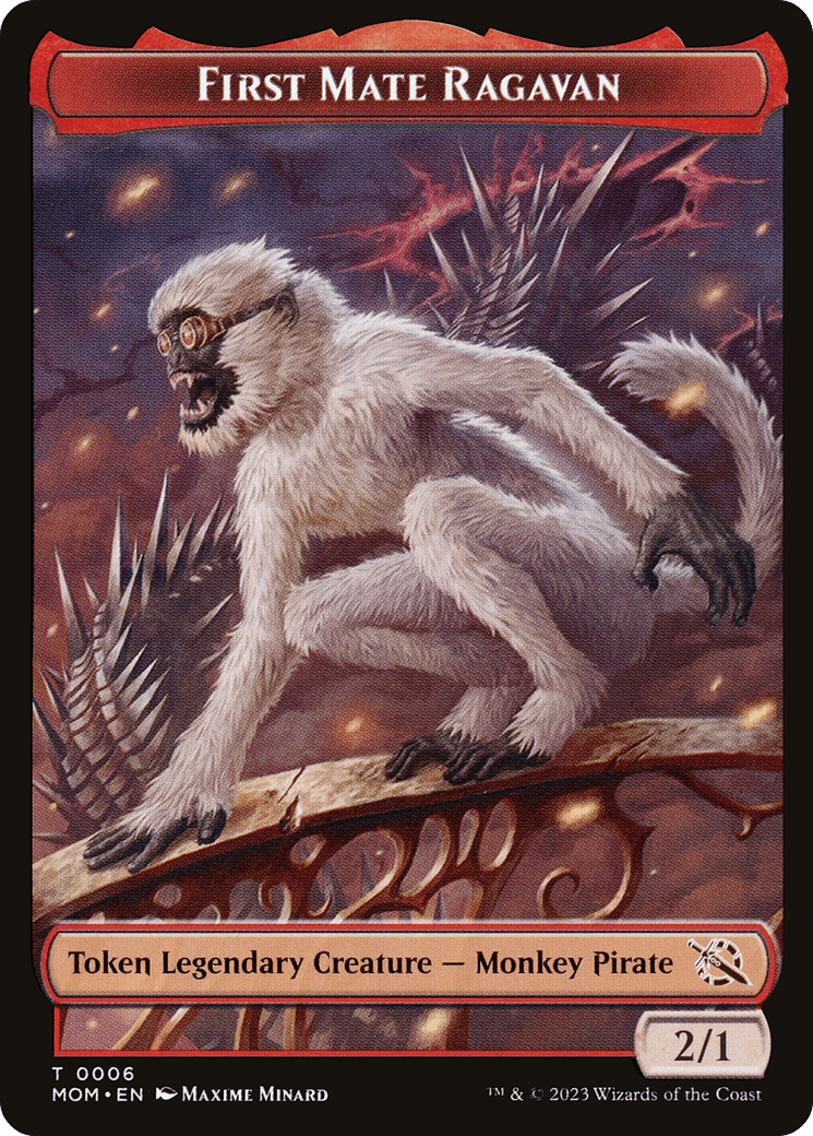First Mate Ragavan // Teferi's Talent Emblem Double-Sided Token [March of the Machine Commander Tokens] MTG Single Magic: The Gathering  | Multizone: Comics And Games