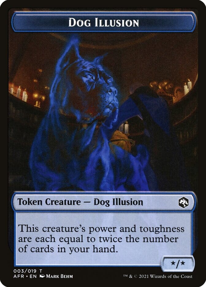 Zombie // Dog Illusion Double-Sided Token [Dungeons & Dragons: Adventures in the Forgotten Realms Tokens] MTG Single Magic: The Gathering  | Multizone: Comics And Games