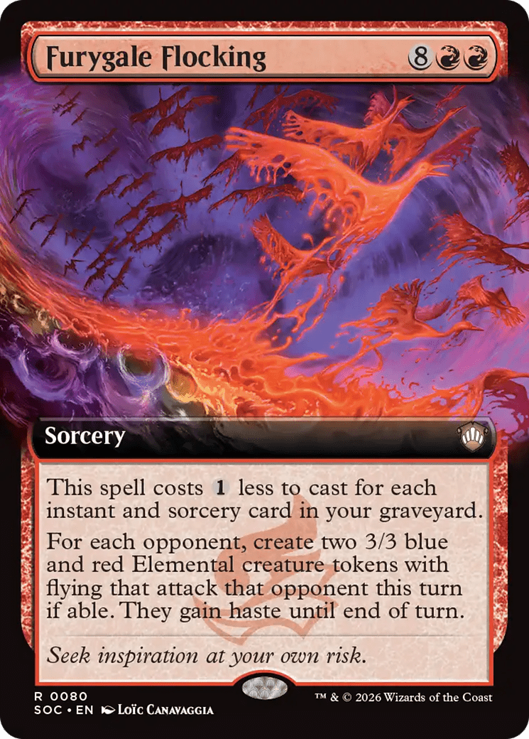 Furygale Flocking (Extended Art) [Secrets of Strixhaven Commander] MTG Single Magic: The Gathering  | Multizone: Comics And Games