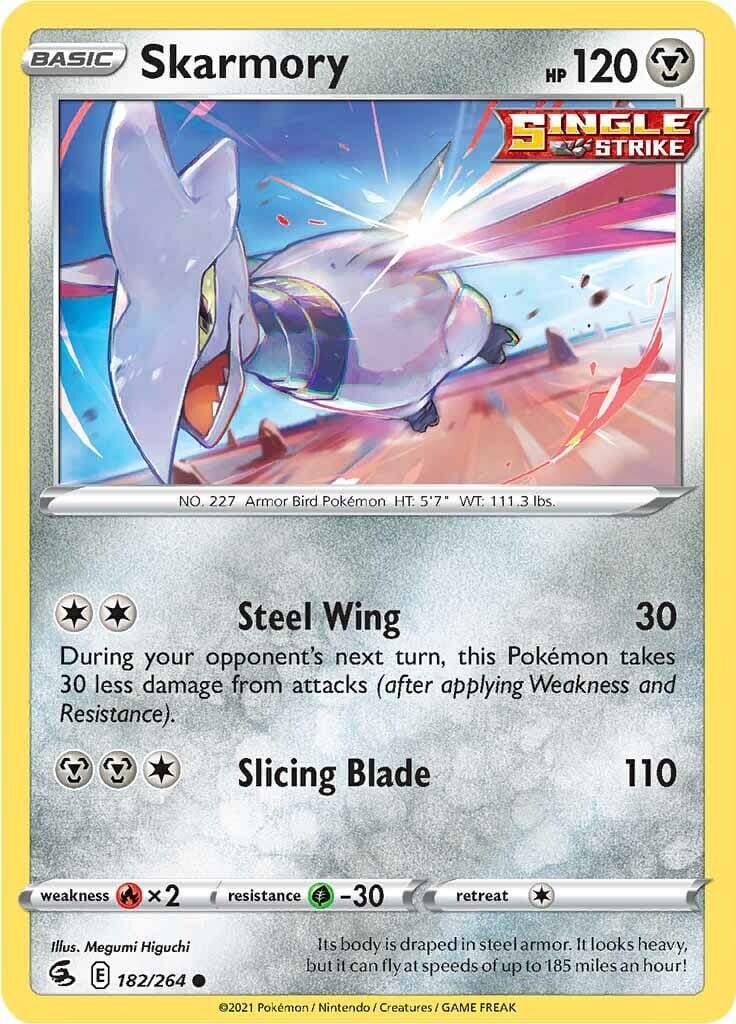 Skarmory (182/264) [Sword & Shield: Fusion Strike] Pokemon Single Pokémon  | Multizone: Comics And Games