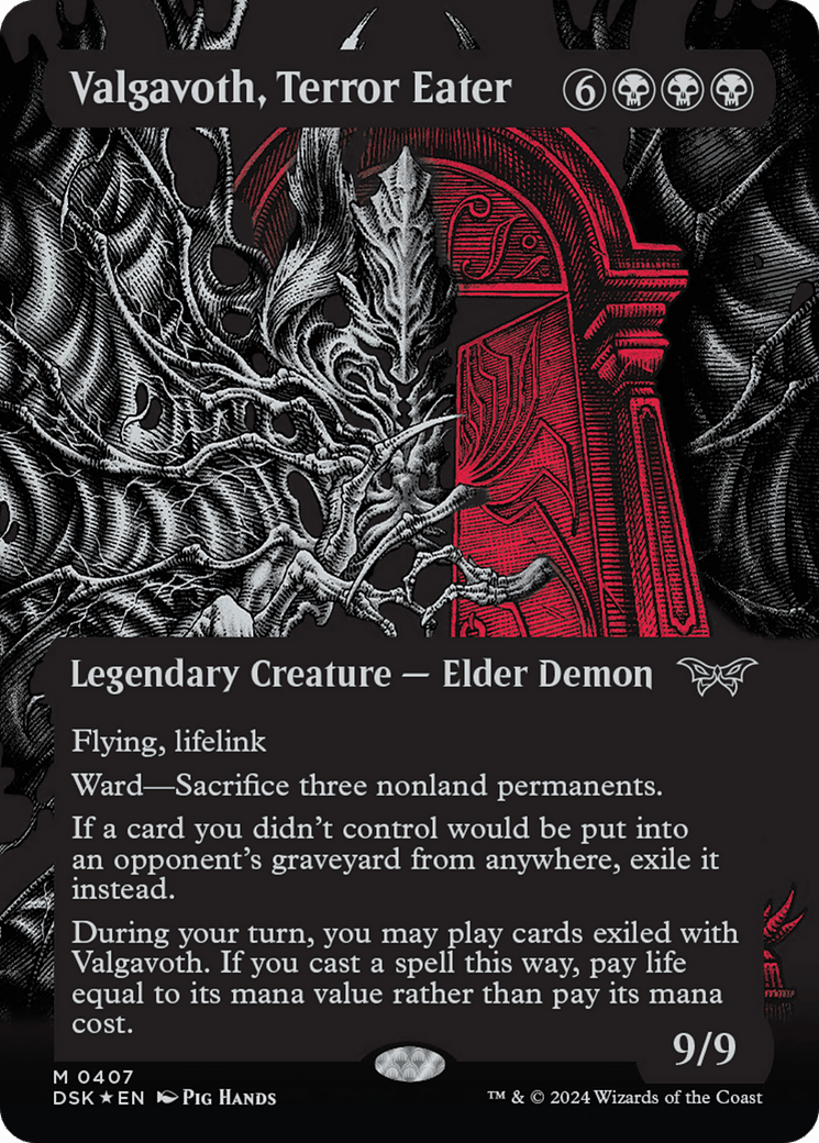Valgavoth, Terror Eater (Showcase) (Textured) [Duskmourn: House of Horror] MTG Single Magic: The Gathering  | Multizone: Comics And Games