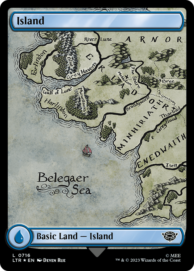 Island (0716) (Surge Foil) [The Lord of the Rings: Tales of Middle-Earth] MTG Single Magic: The Gathering  | Multizone: Comics And Games