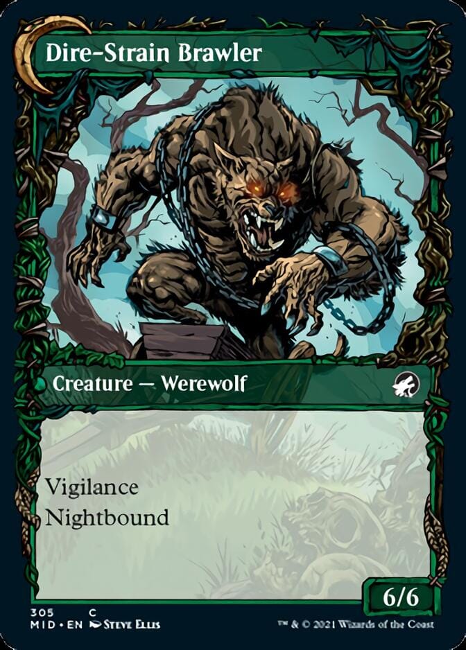 Tireless Hauler // Dire-Strain Brawler (Showcase Equinox) [Innistrad: Midnight Hunt] MTG Single Magic: The Gathering  | Multizone: Comics And Games