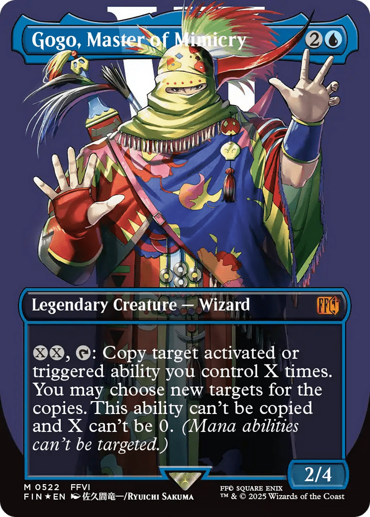 Gogo, Master of Mimicry (Borderless) (Surge Foil) [FINAL FANTASY] MTG Single Magic: The Gathering  | Multizone: Comics And Games