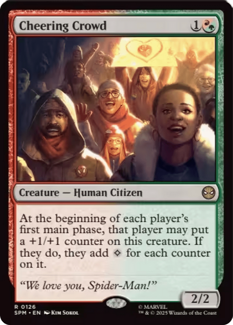 Cheering Crowd [Marvel's Spider-Man] MTG Single Magic: The Gathering  | Multizone: Comics And Games