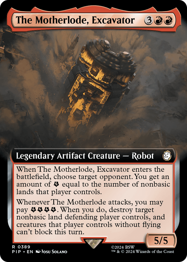 The Motherlode, Excavator (Extended Art) [Fallout] MTG Single Magic: The Gathering  | Multizone: Comics And Games