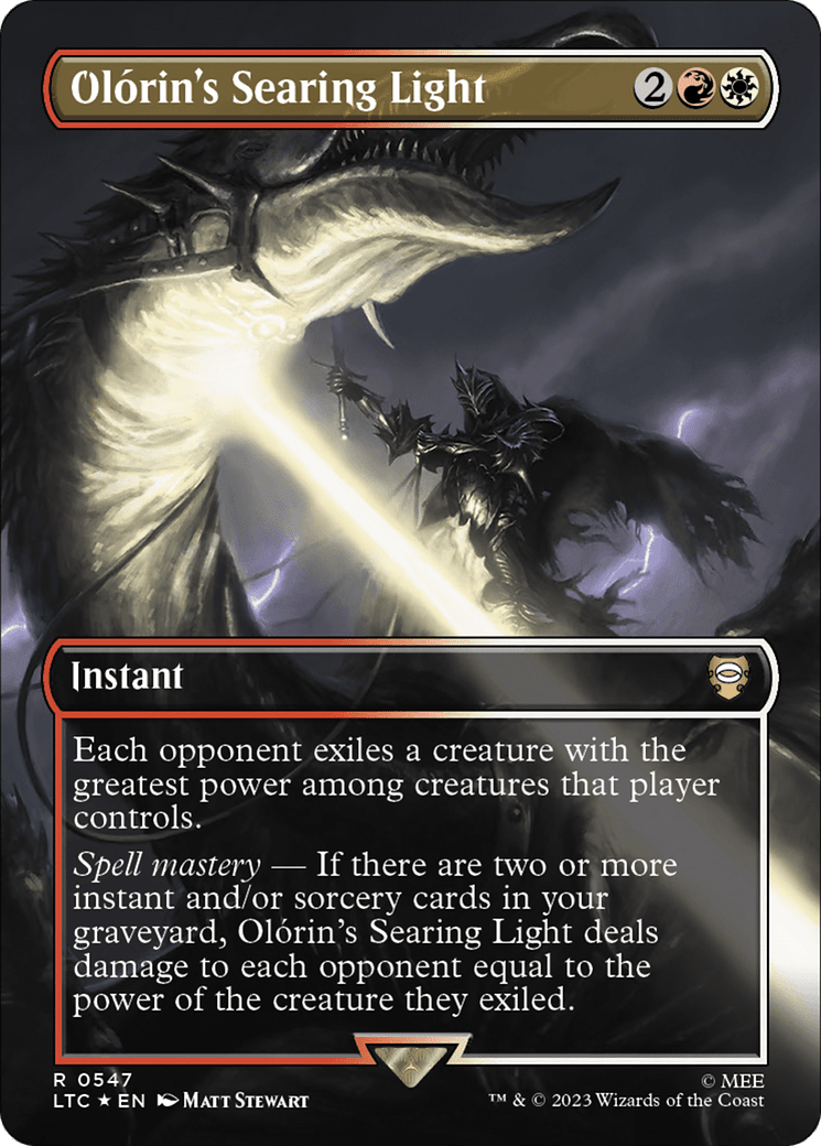 Olorin's Searing Light (Borderless) (Surge Foil) [The Lord of the Rings: Tales of Middle-Earth Commander] MTG Single Magic: The Gathering  | Multizone: Comics And Games