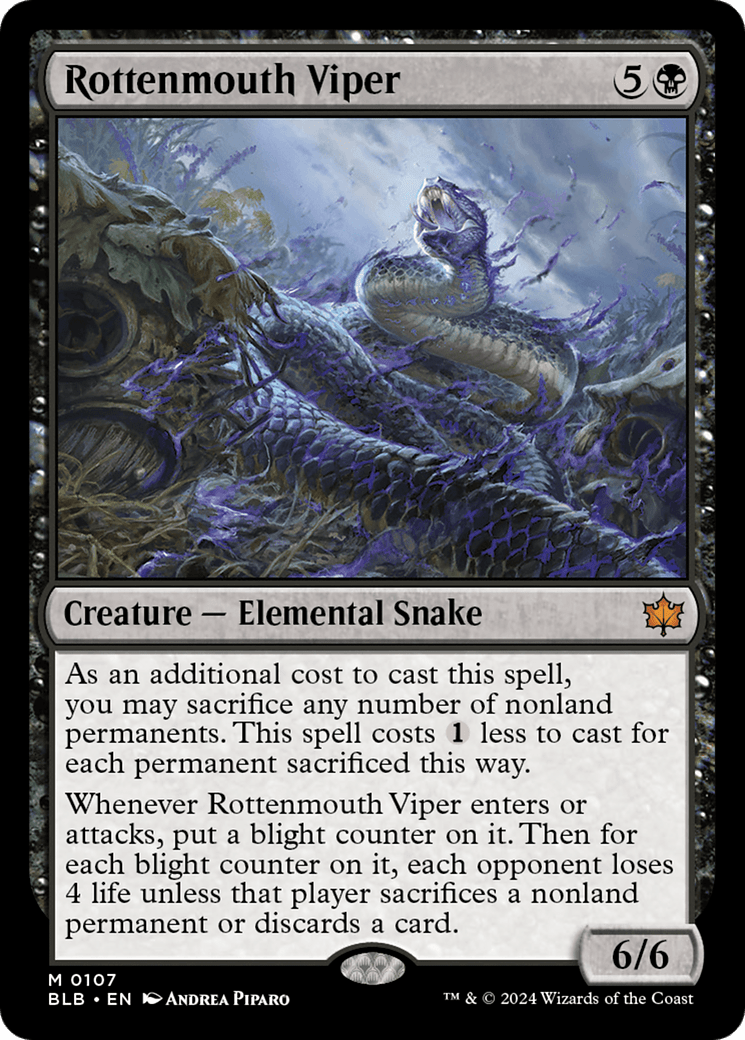 Rottenmouth Viper [Bloomburrow] MTG Single Magic: The Gathering  | Multizone: Comics And Games