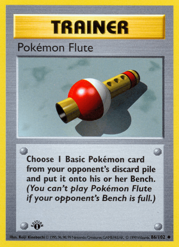 Pokemon Flute (86/102) (Shadowless) [Base Set 1st Edition] Pokemon Single Pokémon  | Multizone: Comics And Games