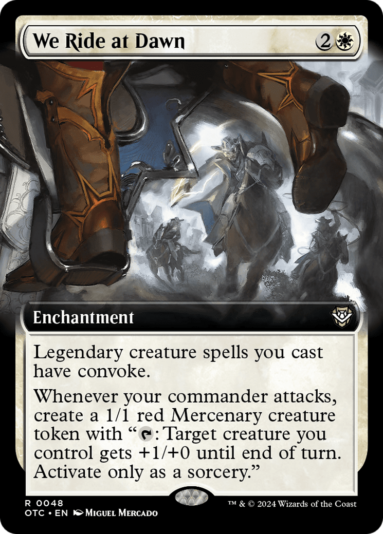 We Ride at Dawn (Extended Art) [Outlaws of Thunder Junction Commander] MTG Single Magic: The Gathering  | Multizone: Comics And Games